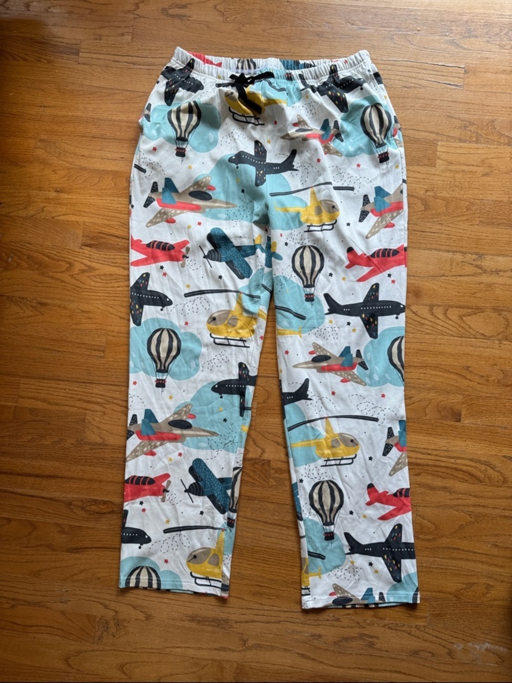 NWT Feifeiyu Men’s Airplane & Hot Air Balloon Pajama Pants size XXL